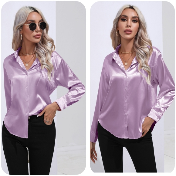 Pink Collared Neck Buttoned Long Sleeve Shirt - Picture 9 of 12